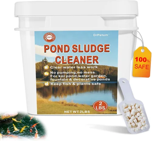 Reductor de suciedad, tabletas de solución de lodo natural de 2 libras, control de suciedad y olor para estanques y lagos, seguro para peces,
