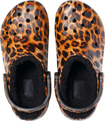 Miniatura 4 de Crocs Zueco clásico forrado con estampado animal para mujer Pantuflas mullidas