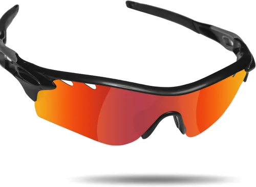 Miniatura 3 de Lentes de repuesto para gafas de sol Oakley Radarlock Path ventiladas, Rojo