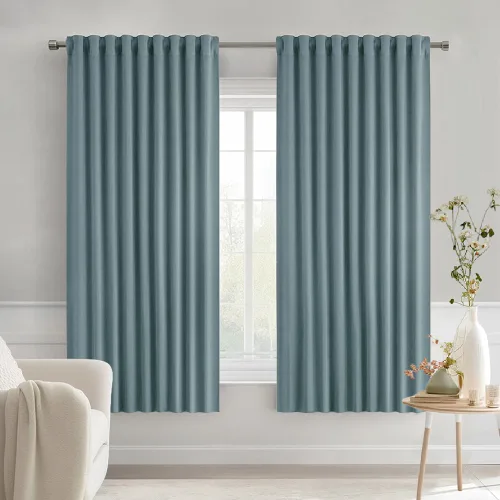Miniatura 86 de MIULEE Cortinas opacas con pestaña trasera de 63 pulgadas de largo, juego de 2 paneles para sala de estar, dormitorio, privacidad, bolsillo