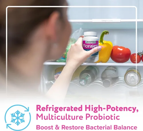 Miniatura 5 de Florajen Probióticos para la digestión, suplemento de salud intestinal con alivio del estreñimiento y la hinchazón para adultos, 30