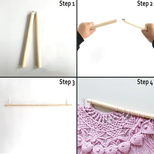 Miniatura 5 de Youngeast Cortina grande de macramé para colgar en la pared, con cuentas estilo bohemio para ventana, macramé, cabecero, sala de estar, decoración