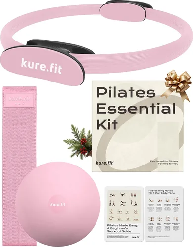 Miniatura 2 de Juego de mancuernas ajustables rosas de 5 a 12 libras, juego de mancuernas ajustables de 2 a 5 libras y kit de pilates