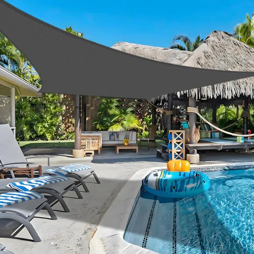 Miniatura 12 de COOLBOYS - Toldo parasol rectangular de 16 x 20 pies, protección UV, para exteriores, arena, toldo para patio, césped, jardín, cochera, terraza