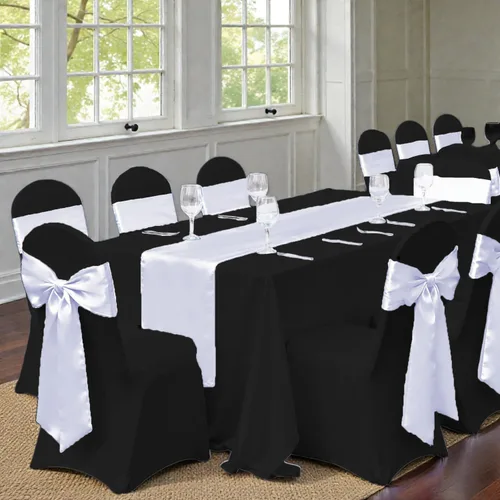Miniatura 190 de mds - Lote de 10 lazos de satén para sillas de boda y eventos, para decoración de fiestas, 30 colores, Satin, 10 Verde oliva