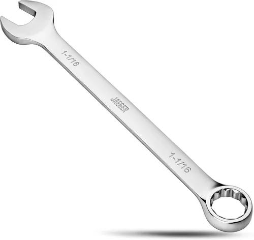 Miniatura 15 de Jaeger Llave combinada de 1 pulgada extra grande con extremo de caja compensado de 15° – Llave métrica de servicio pesado con extremo de caja de 12