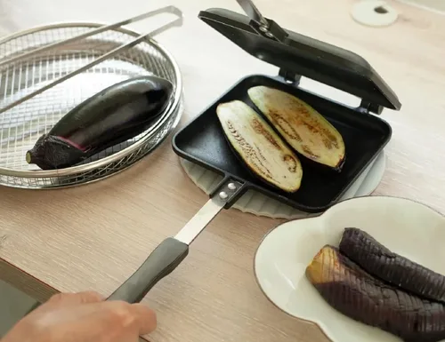 Miniatura 2 de Yoshikawa Hotsandmaker SJ1681 Sandwich Maker japonés para acampar al aire libre