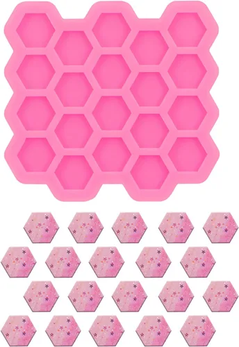 Mini moldes de silicona hexagonales para aretes de oreja, molde de resina diminuta, muchos moldes de silicona hexagonales, molde epoxi para aretes