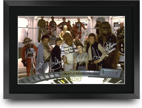 Miniatura 27 de HWC Trading Star Wars Episodio 1 La Amenaza Fantasma Regalos Presentación Impresa Autografiada Montaje para Fans de Recuerdos de Películas - 16" x