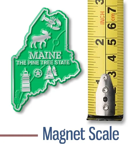 Miniatura 2 de Imán con diseño de mapa de estado, Maine