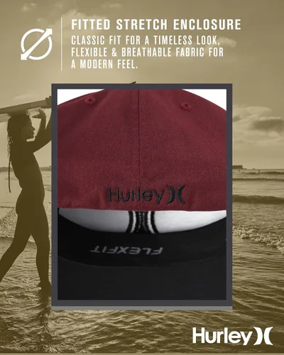 Miniatura 61 de Hurley Gorra de béisbol para hombre - Flexfit - Gorras de béisbol ajustadas para hombre (tamaños: S-XL)
