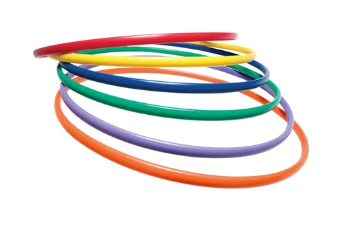 Sportime UltraHoops 1320283 - Aros de polietileno fuertes y controlables sin torceduras, 36 pulgadas, juego de 6, colores surtidos