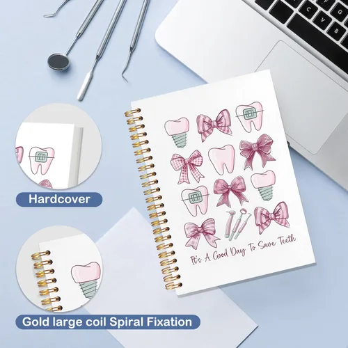 Miniatura 2 de Cuaderno de regalos para dentistas, asistente de higienista dental, regalos de oficina para mujeres, cuaderno de tapa dura en espiral de 5.5 x 8.3