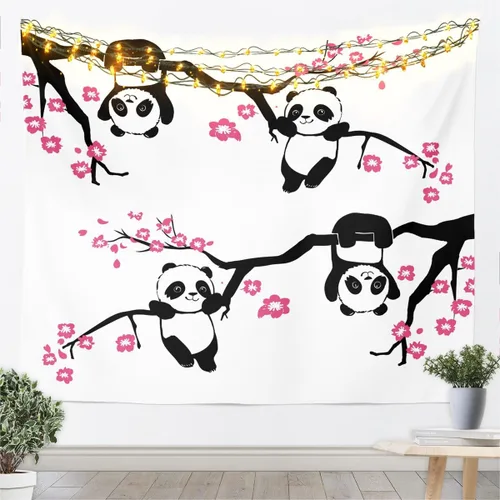 Miniatura 8 de Colgante de pared con estampado de leopardo, pequeño 51 x 59, tapiz de guepardo de cachemira verde azulado bohemio con lunares blancos y negros