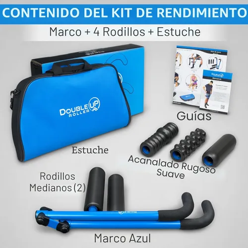 Miniatura 2 de DoubleUP Kit de rendimiento de rodillos - Masajeador muscular con control de presión de acción de palanca y rodillos de cambio rápido