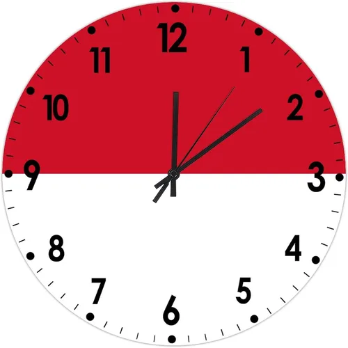 Miniatura 600 de Cheyan Reloj de pared con bandera de Canadá de 12 pulgadas, silencioso, sin tictac, de PVC, funciona con pilas, reloj redondo decorativo, regalo