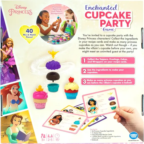 Miniatura 5 de Wonder Forge Juego de fiesta de cupcakes encantados de Disney Princesas - Emocionante juego de correspondencia Divertido para niños y adultos