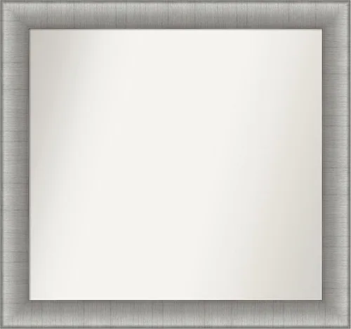 Miniatura 385 de Amanti Art Espejo de baño plateado para sobre fregadero, 28 x 47 pulgadas, espejo rectangular de plata imperial, marco de madera tradicional de gran
