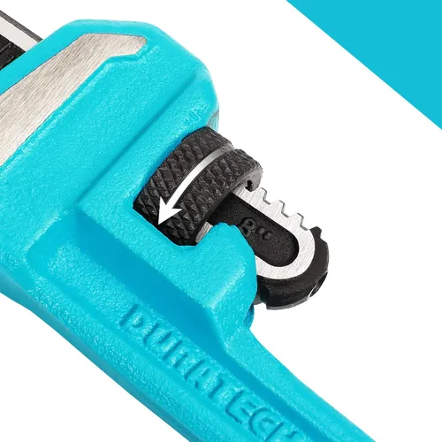 Miniatura 5 de DURATECH Llave de tubo de 8 pulgadas de gran capacidad, llave de fontanería ajustable, mango de hierro fundido maleable, supera el estándar GGG