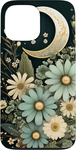 Miniatura 23 de Funda botánica de flores silvestres para iPhone 13 verde salvia