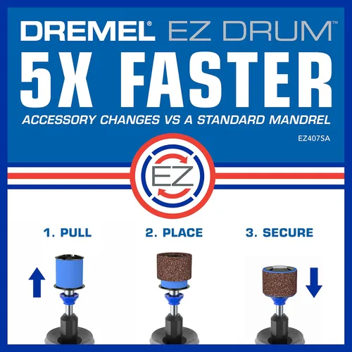 Miniatura 5 de Dremel EZ727-01 EZ Lock Kit de accesorios de herramientas rotativas de lijado y molienda, juego surtido de 18 piezas, perfecto para lijado y afilado