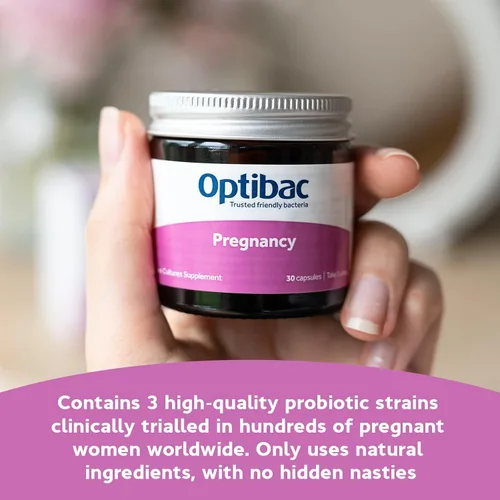 Miniatura 3 de Optibac Probiotics Embarazo - Probiótico vegano para mujeres embarazadas y lactantes para apoyar la salud intestinal, inmune y vaginal, 12 mil