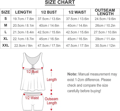 Miniatura 8 de Omichic Modest Tankini Swimsuits for Women Two Piece Bathing Suits Floral Print Tank Top with Boyshorts