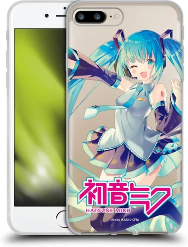 Miniatura 86 de Head Case Designs Licencia Oficial Hatsune Miku Gráficos Lindos Carcasa de Gel [Protección de Grado Militar] Compatible con Apple iPhone 7