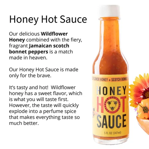 Miniatura 7 de Savannah Bee Company - Salsa picante de miel - Dulce y picante 100% pura - Infundido con deliciosa miel de flores silvestres y pimientos escoceses