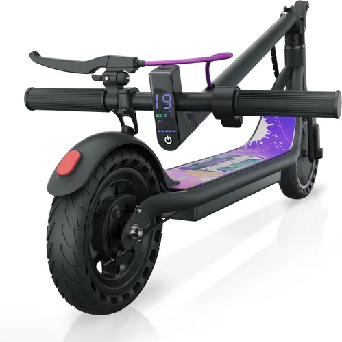 Aovowheel Electric Scooter for Adults, Folding E Scooter with 350W/500W Motor 16/24 Mph Top Speed, Max 19-23 Miles Long Range, 8.5''/10''/14''Tires