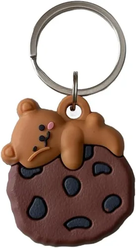 Miniatura 35 de Yatchen Bonita funda de silicona para AirTag 2021 Finder Fun 3D Cartoon Animal Anti Scratch Llavero Tracker Protector Bluetooth (Béisbol, 1 unidad)