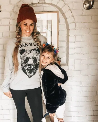 Miniatura 6 de Blooming Jelly - Sudadera holgada de manga larga para mujer, de cuello redondo con estampado de mamá oso