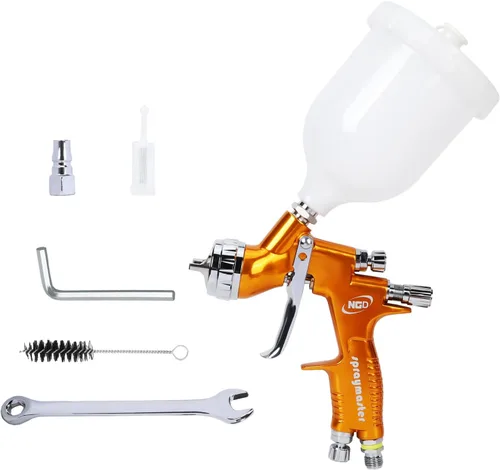Miniatura 2 de HVLP Pistola de aire con boquilla de 0.051 in, taza de capacidad de 20.3 fl oz, pistola de pintura automotriz, pulverizador para automóviles