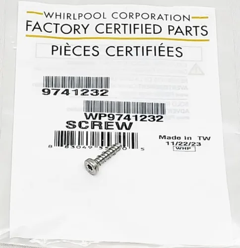 Miniatura 2 de WP9741232 Tornillo para panel de puerta de lavavajillas - Nuevo - 3/4" - OEM original - AM 5-1-2 - EA240623
