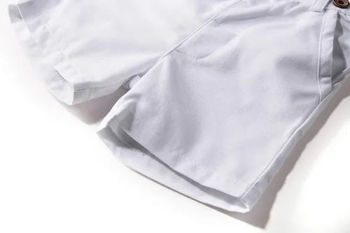 Miniatura 7 de Kimocat Traje de caballero para bebé, camisa de algodón con corbatín, overoles de 3 piezas