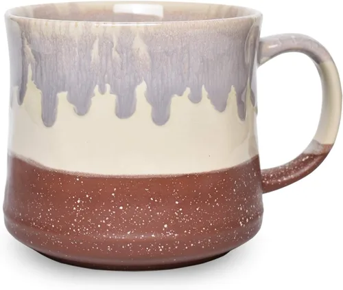 Miniatura 12 de Bosmarlin Taza de café grande de cerámica, taza de té grande para la oficina y el hogar, 21 onzas, apta para lavavajillas y microondas, 1 unidad Azul