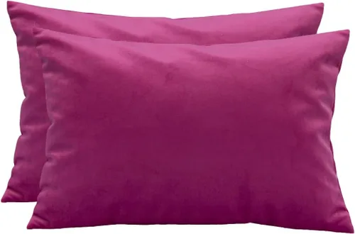 Miniatura 112 de TangDepot - Funda de almohada lisa de terciopelo, funda de cojín supersuave de lujo, muchas opciones de colores y tamaños