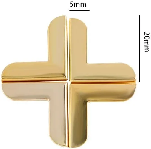 Miniatura 2 de 50 protectores de esquina de metal de 0.78 x 0.78 pulgadas (0.787 x 0.787 in), soportes de esquina decorativos para álbumes, menús, marco de fotos