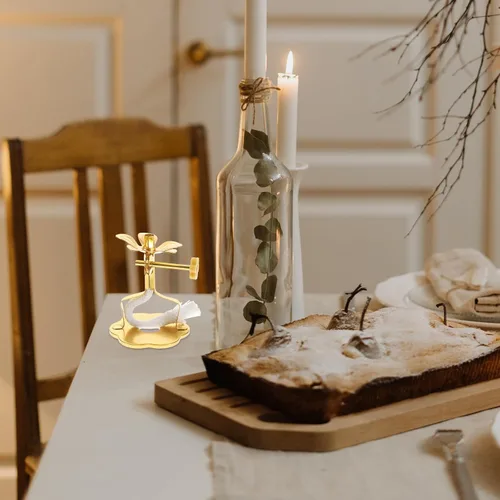 Miniatura 3 de Angoily Soporte de mecha ajustable para lámpara de mantequilla con soporte telescópico de latón para suministros de Buda y decoración del hogar