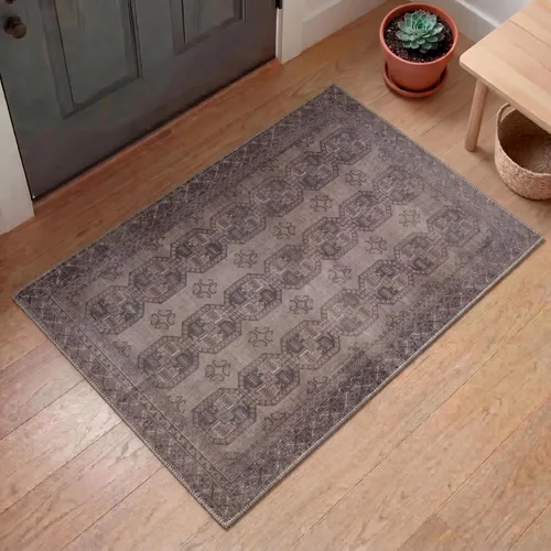 Miniatura 108 de Kuden Alfombra pequeña de 2 x 3, lavable a máquina, parte trasera antideslizante, estilo vintage, suave, pelo bajo, alfombras de área para entrada