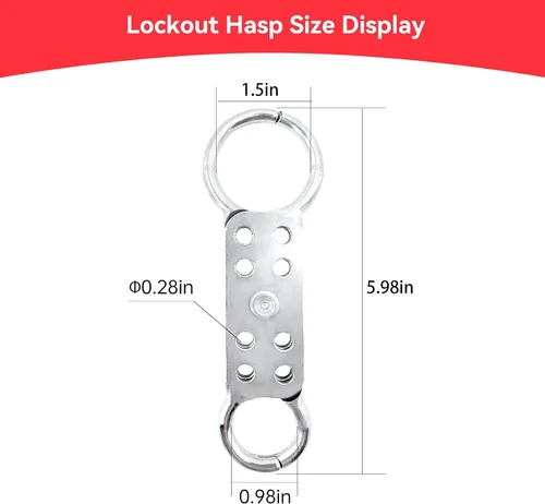 Miniatura 2 de Bloqueo de etiquetado cerrojo 10 Pack 8 agujero diseño ignífugo flor seguridad doble cabeza hebilla de aluminio bloqueo Silver