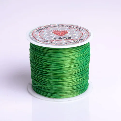 Miniatura 2 de Collar de cuentas transparentes de 0.020 in, color verde, elástico, para hacer pulseras y joyas