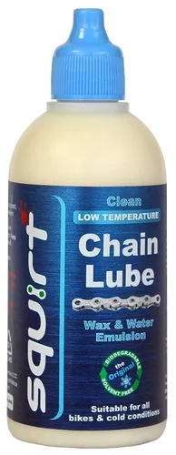 Squirt Lubricante de cadena de baja temperatura para bicicletas (4 onzas) - Lubricante de cadena de bicicleta para todo tipo de clima de baja
