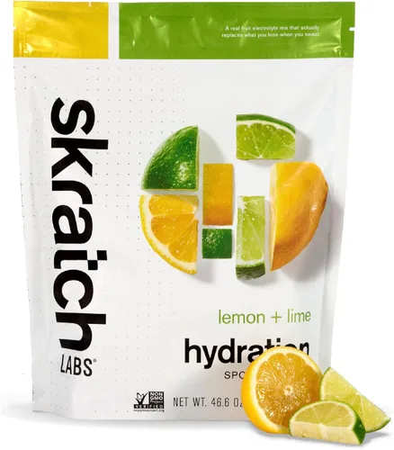 Skratch Labs Polvo de Hidratación | Mezcla de Bebida Deportiva | Polvo de Electrolitos para Ejercicio, Resistencia y Rendimiento | Limón + Lima | 60