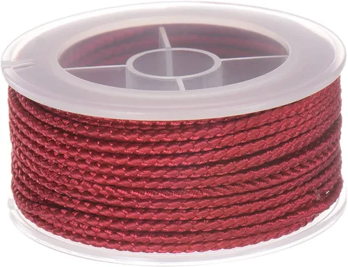 Miniatura 26 de HARFINGTON Cordón de hilo de nailon para cuentas de 0.063 in, cuerda de nailon trenzado extrafuerte para manualidades, pulseras, joyería, Negro