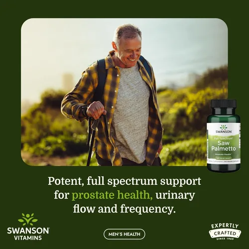 Miniatura 2 de Swanson Saw Palmetto - Suplemento de hierbas que promueve el apoyo a la salud de la próstata masculina - Suplemento natural para el cabello y apoyo