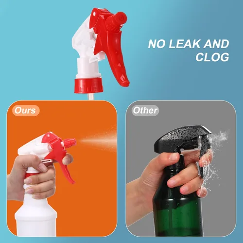 Miniatura 4 de Paquete de 10 botellas de spray de 16 oz, botellas de agua vacías para limpieza, recargables, con contenedor de rociado de alta resistencia