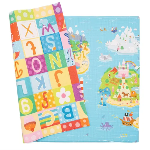 Miniatura 18 de Baby Care - Alfombra de juego (grande, diseño de Hygge, Aztec & Arbor) de 82 x 55 pulgadas, original de una pieza, reversible, enrollable