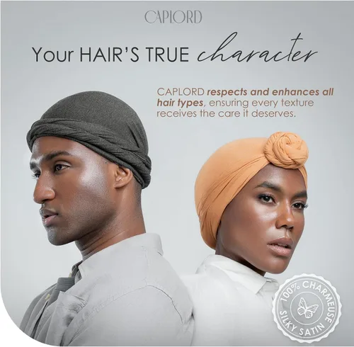 Miniatura 9 de Turbante Halo con Forro de Satén de Seda Envolvente de Cabeza Preajustado Gorro de Calavera para Hombres y Mujeres Gorro para Dormir Cubierta