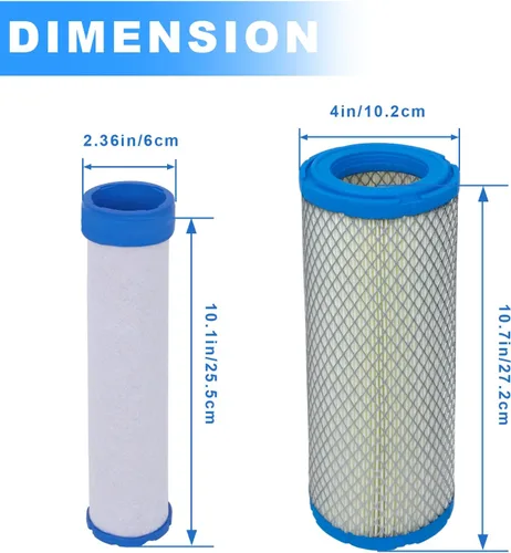 Miniatura 2 de 25 083 01-S - Juego de filtros de aire y prefiltros compatibles con Kohler 25 083 04-S, Kawasaki 11013-7020/7019 11013-7044/7045, compatible